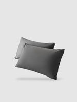housse de coussin 100% coton 45x45 2 pièces - Gris foncé