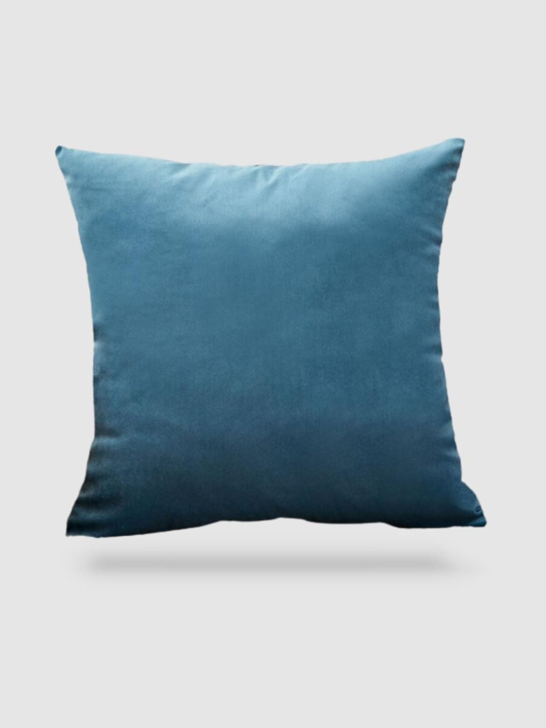 housse de coussin velours 40x40 - Bleu clair