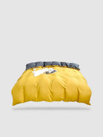 housse de couette tibétaine 220x220 - Jaune/gris