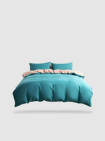 parure de lit uni 220x240 - Orange