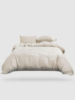 parure de lit pompon 200x200 - Gris claire