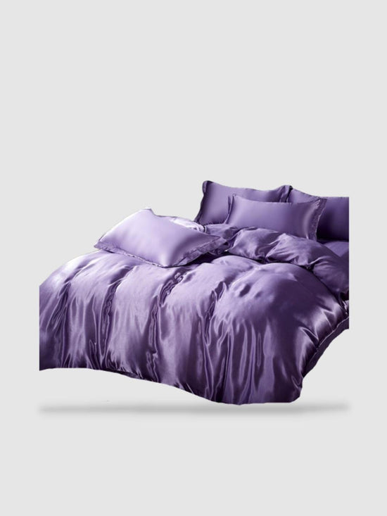 parure de lit en soie 160x200 Violet