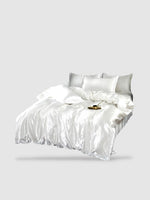 Parure de lit en soie 200x230 - Blanc