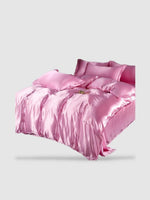 Parure de lit en soie 200x230 - Rose