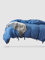 parure de lit en microfibre 260x220 - Bleu