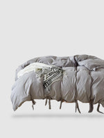 parure de lit en microfibre 260x220 - Gris