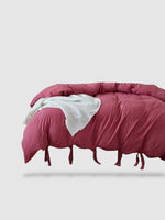 parure de lit en microfibre 260x220 - Rouge