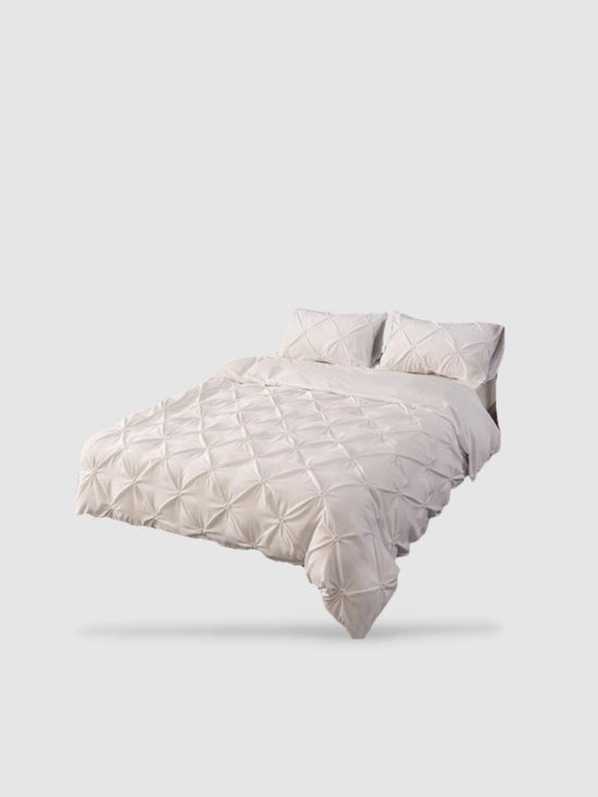 parure de lit plissée 135x200 Blanc