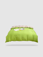 housse de couette tibétaine 160x210 - Vert pomme/beige